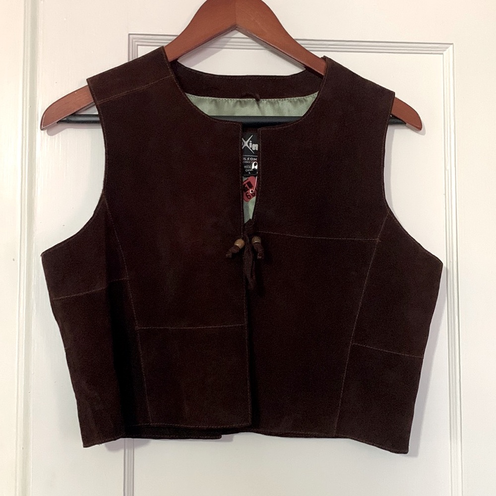 Wilson’s patchwork suede vest